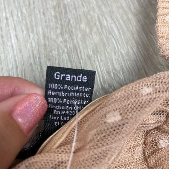 Nordstrom Love X Design PLEATED MESH TOP Cropped Zip Back Long Sleeve L - Picture 9 of 10